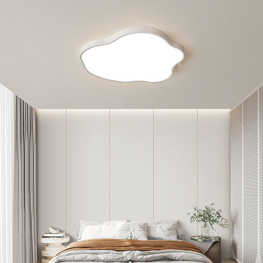 Modern Minimalist Cloud Shaped Iron Acrylic LED Flush Mount Ceiling Light For Bedroom