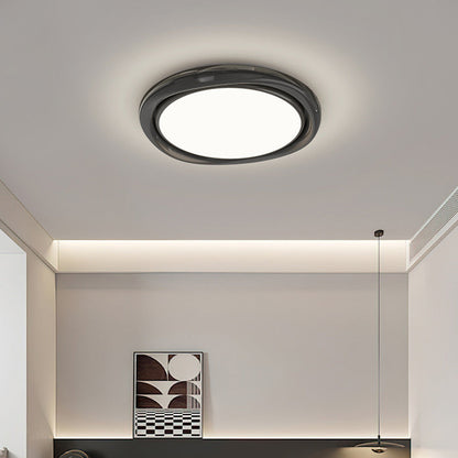Modern Minimalist Round Dome Iron Aluminum Acrylic LED Flush Mount Ceiling Light For Living Room