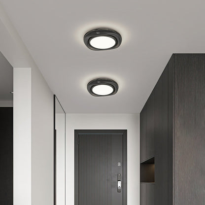 Modern Minimalist Round Dome Iron Aluminum Acrylic LED Flush Mount Ceiling Light For Living Room