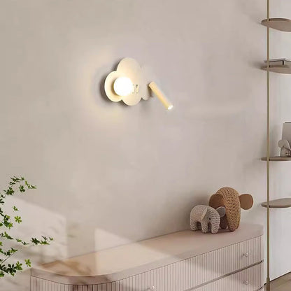 Modern Art Deco Cloud Shape Orb Iron Acrylic LED Spotlight Wall Sconce Lamp For Bedroom
