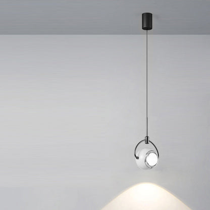 Contemporary Scandinavian Round Orb Aluminum Glass LED Pendant Light For Bedroom