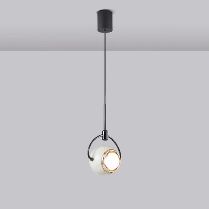 Contemporary Scandinavian Round Orb Aluminum Glass LED Pendant Light For Bedroom