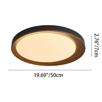 Modern Minimalist Dome Round Iron Acrylic LED Flush Mount Ceiling Light For Bedroom