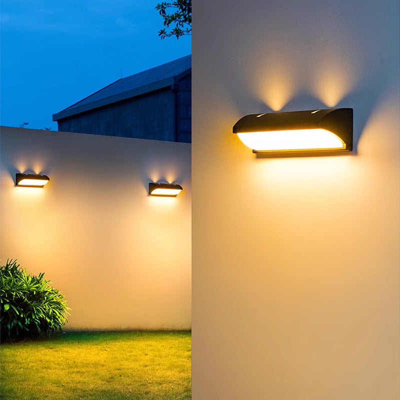 Modern Minimalist Waterproof Rectangle Oval PC Aluminum LED Wall Sconce Lamp For Outdoor
