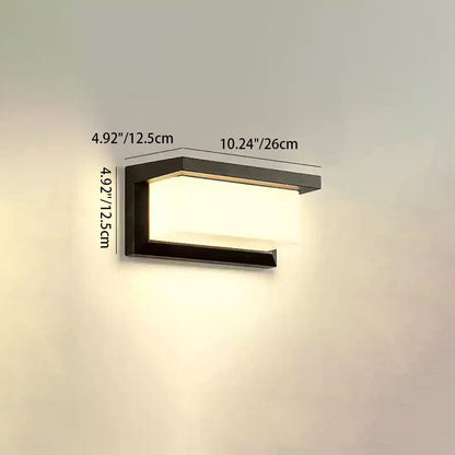 Modern Minimalist Waterproof Rectangle Oval PC Aluminum LED Wall Sconce Lamp For Outdoor
