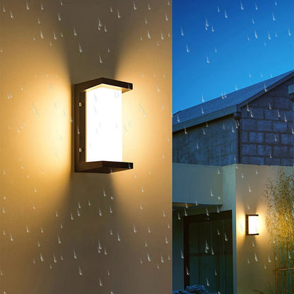 Modern Minimalist Waterproof Rectangle Oval PC Aluminum LED Wall Sconce Lamp For Outdoor