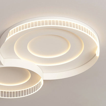Contemporary Scandinavian Mango Shape Round Square Iron Acrylic LED Flush Mount Ceiling Light For Living Room