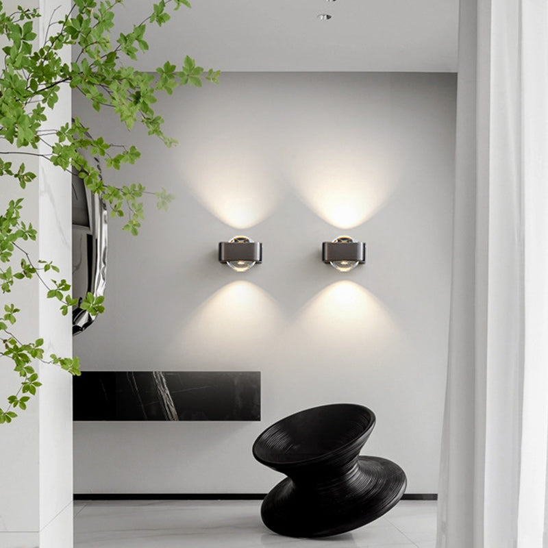 مصباح حائط LED مستطيل الشكل مصنوع من الحديد والأكريليك بتصميم إسكندنافي معاصر لغرفة النوم 