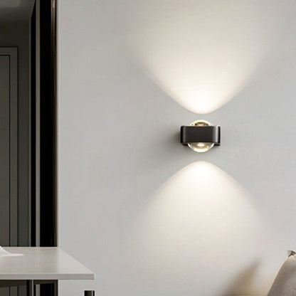 مصباح حائط LED مستطيل الشكل مصنوع من الحديد والأكريليك بتصميم إسكندنافي معاصر لغرفة النوم 