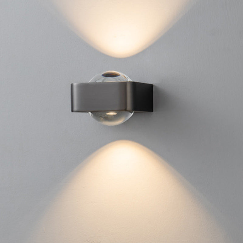 مصباح حائط LED مستطيل الشكل مصنوع من الحديد والأكريليك بتصميم إسكندنافي معاصر لغرفة النوم 