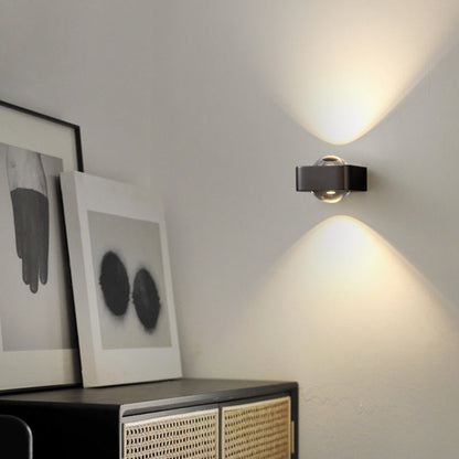 مصباح حائط LED مستطيل الشكل مصنوع من الحديد والأكريليك بتصميم إسكندنافي معاصر لغرفة النوم 