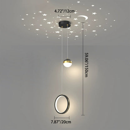 Contemporary Nordic Round Oval Cylinder Orb Iron Acrylic Silicone LED Chandelier For Bedroom