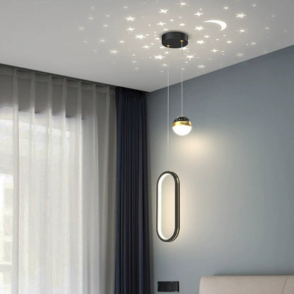 Contemporary Nordic Round Oval Cylinder Orb Iron Acrylic Silicone LED Chandelier For Bedroom