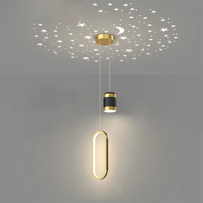 Contemporary Nordic Round Oval Cylinder Orb Iron Acrylic Silicone LED Chandelier For Bedroom