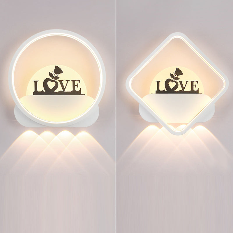 مصباح حائط LED دائري مربع الشكل من الحديد والسيليكون بتصميم عصري بسيط مناسب لغرفة النوم
