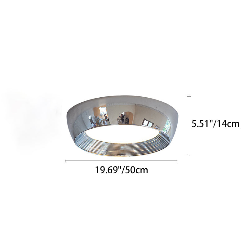 Contemporary Nordic Round Iron Acrylic LED Flush Mount Ceiling Light For Bedroom
