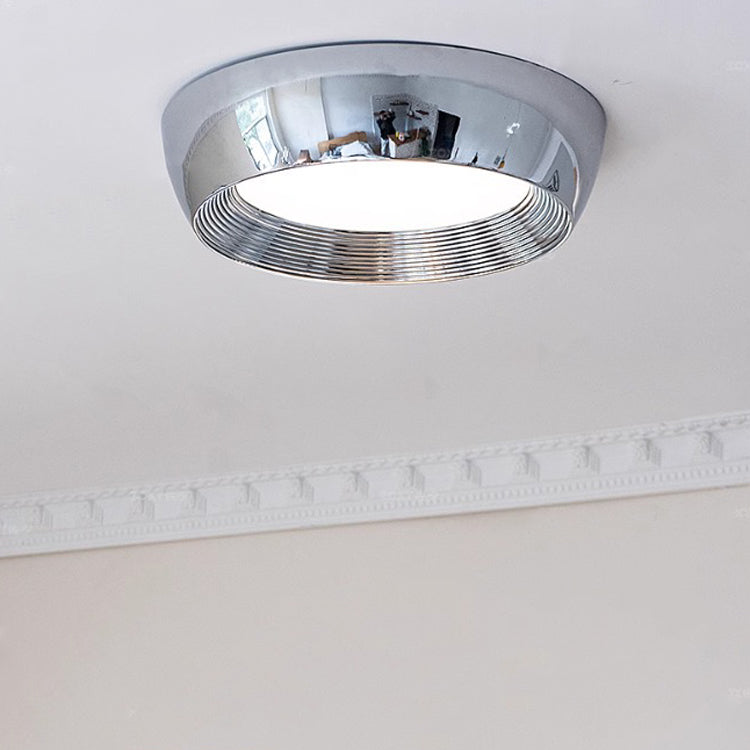Contemporary Nordic Round Iron Acrylic LED Flush Mount Ceiling Light For Bedroom