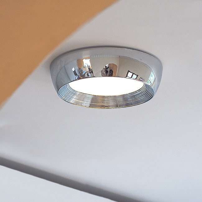 Contemporary Nordic Round Iron Acrylic LED Flush Mount Ceiling Light For Bedroom
