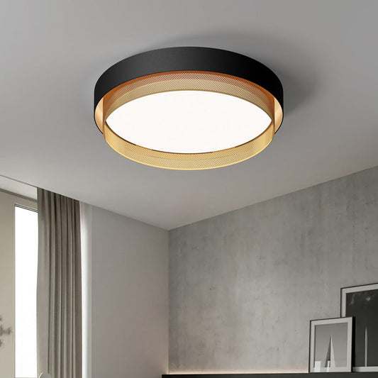 Modern Minimalist Round Dome Acrylic Hardware LED Flush Mount Ceiling Light For Bedroom
