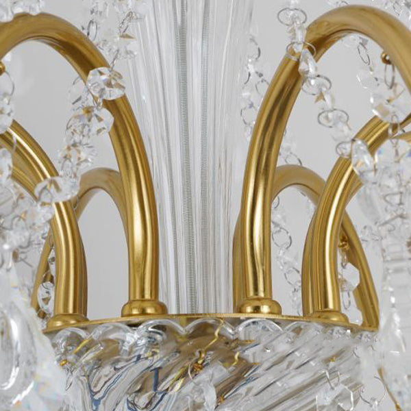 Traditional French Tassel Twig Shape Hardware Glass Crystal 6/8/10 Light Chandelier For Living Room