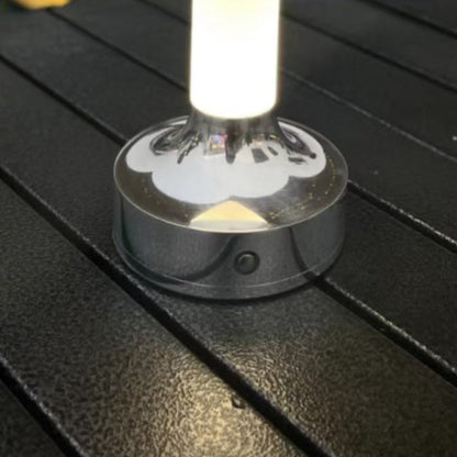 Modern Minimalist USB Candle Shape Round Cylinder Metal Acrylic LED Table Lamp For Bedroom