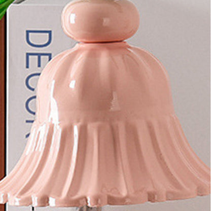 Contemporary Nordic Girl Flower Round Iron 1-Light Melting Wax Table Lamp For Bedroom