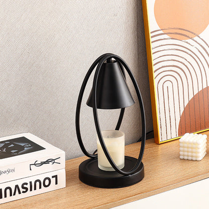 Modern Minimalist Round Oval Cone Hardware 1-Light Melting Wax Table Lamp For Bedroom