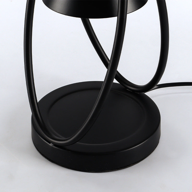 Modern Minimalist Round Oval Cone Hardware 1-Light Melting Wax Table Lamp For Bedroom