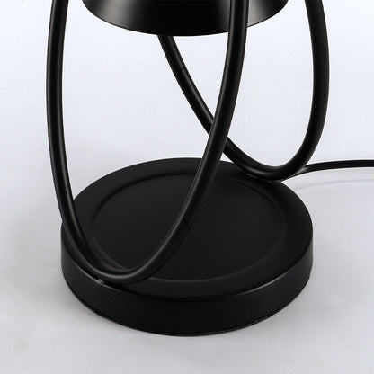 Modern Minimalist Round Oval Cone Hardware 1-Light Melting Wax Table Lamp For Bedroom