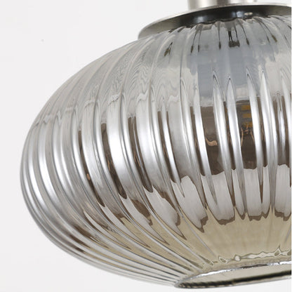 Contemporary Nordic Oval Iron Glass 1-Light Pendant Light For Dining Room