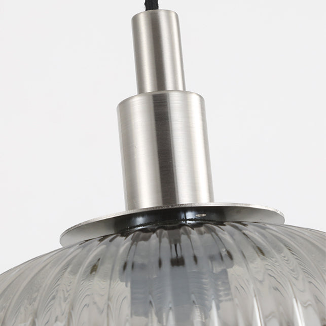 Contemporary Nordic Oval Iron Glass 1-Light Pendant Light For Dining Room