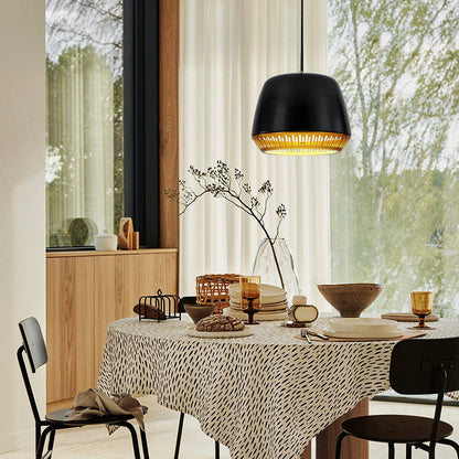 Contemporary Nordic Round Cylinder Iron 1-Light Pendant Light For Dining Room