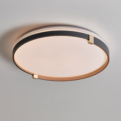 Modern Minimalist Round Dome Acrylic Iron LED Flush Mount Ceiling Light For Bedroom