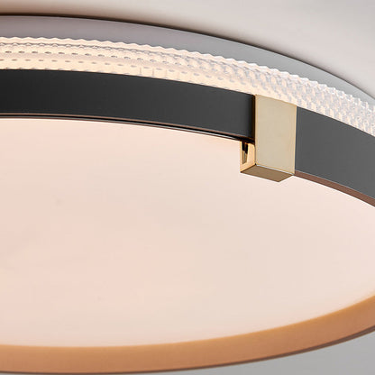 Modern Minimalist Round Dome Acrylic Iron LED Flush Mount Ceiling Light For Bedroom