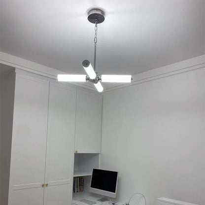 Contemporary Creative Tree Branch Shape Cylinder Iron Acrylic LED Chandelier For Bedroom