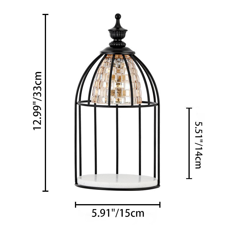 Modern Minimalist Round Cone Cylinder Marble Iron Glass 1-Light Melting Wax Table Lamp For Bedroom