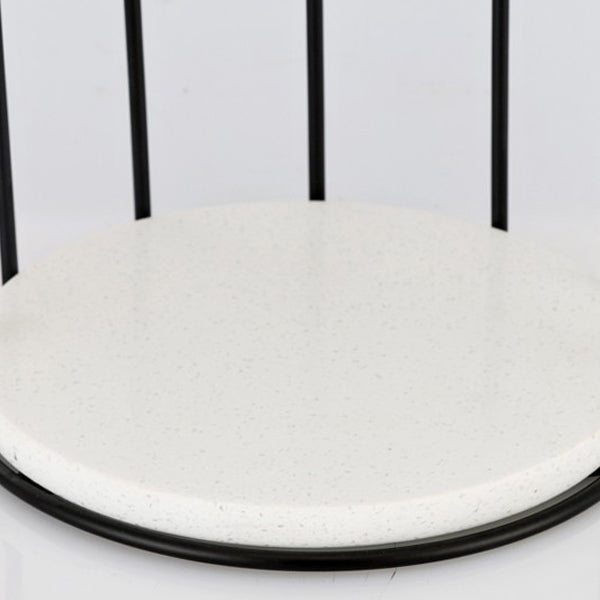 Modern Minimalist Round Cone Cylinder Marble Iron Glass 1-Light Melting Wax Table Lamp For Bedroom