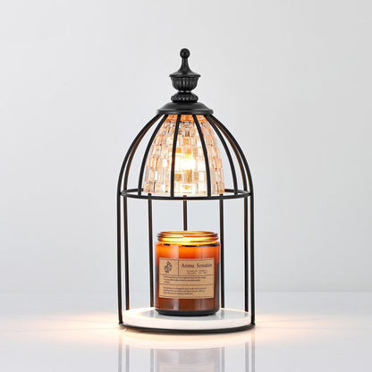 Modern Minimalist Round Cone Cylinder Marble Iron Glass 1-Light Melting Wax Table Lamp For Bedroom