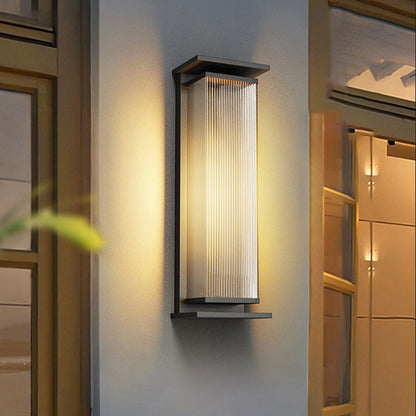 Modern Minimalist Waterproof Rectangle PC Stainless Steel LED Wall Sconce Lamp For Outdoor