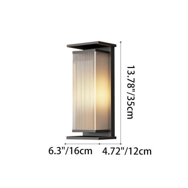 Modern Minimalist Waterproof Rectangle PC Stainless Steel LED Wall Sconce Lamp For Outdoor