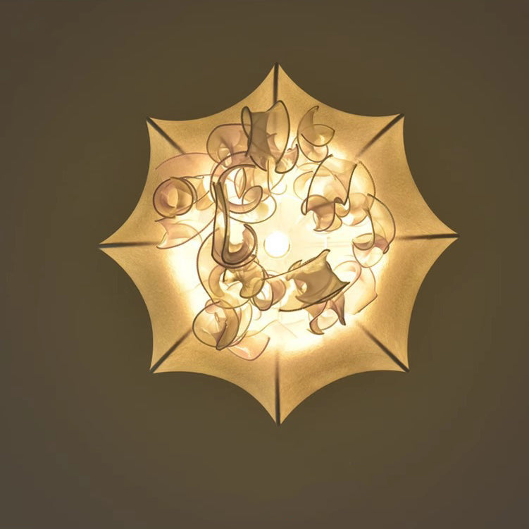 Contemporary Creative Art Jellyfish Hardware Fabric 1/3 Light Pendant Light For Bedroom