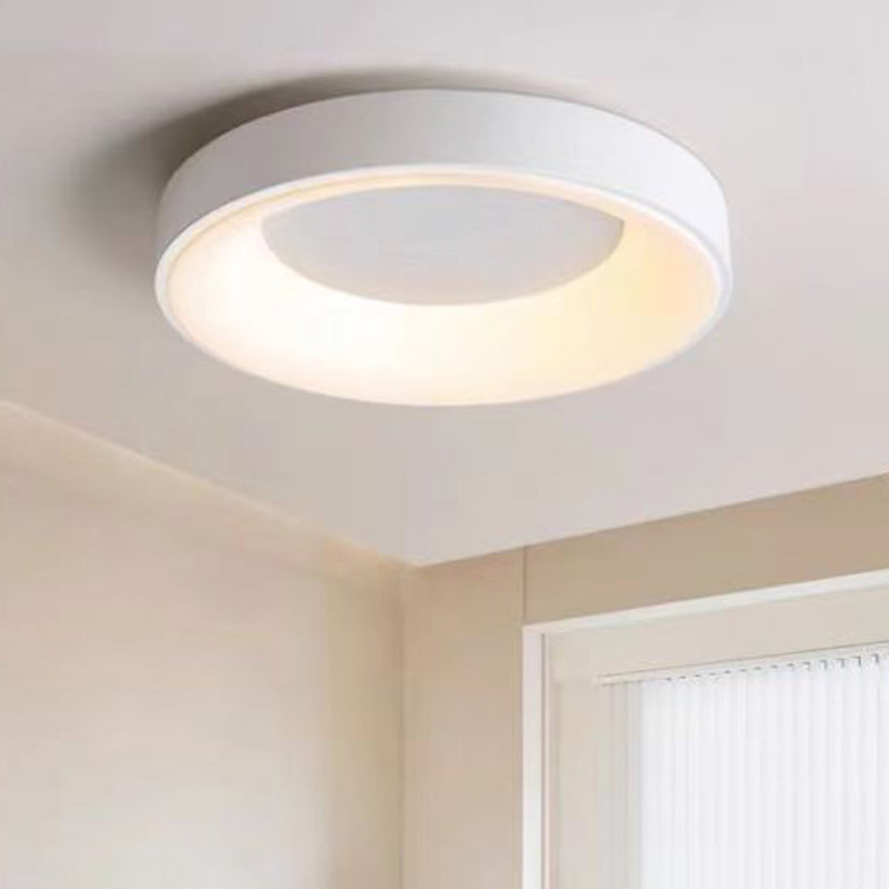 Contemporary Nordic Round Dome Iron Acrylic LED Flush Mount Ceiling Light For Bedroom