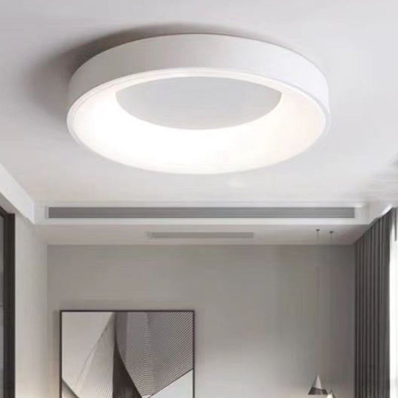 Contemporary Nordic Round Dome Iron Acrylic LED Flush Mount Ceiling Light For Bedroom