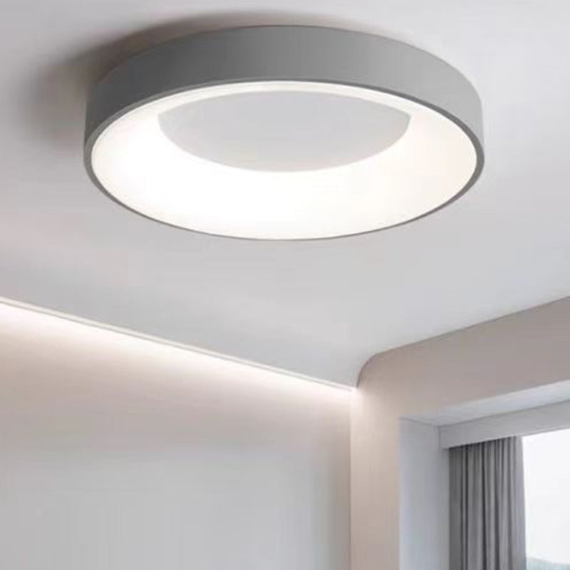 Contemporary Nordic Round Dome Iron Acrylic LED Flush Mount Ceiling Light For Bedroom