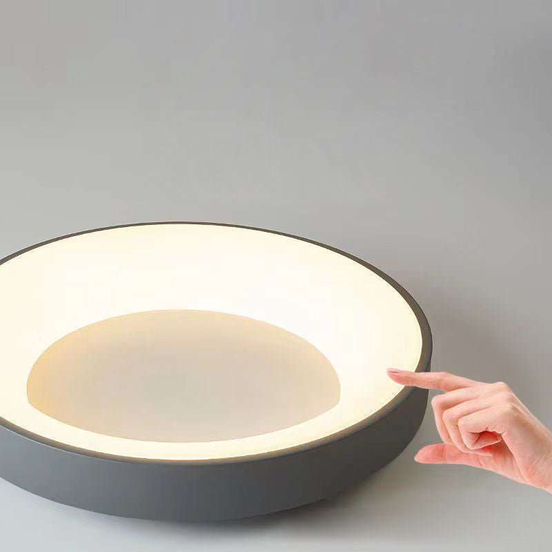 Contemporary Nordic Round Dome Iron Acrylic LED Flush Mount Ceiling Light For Bedroom