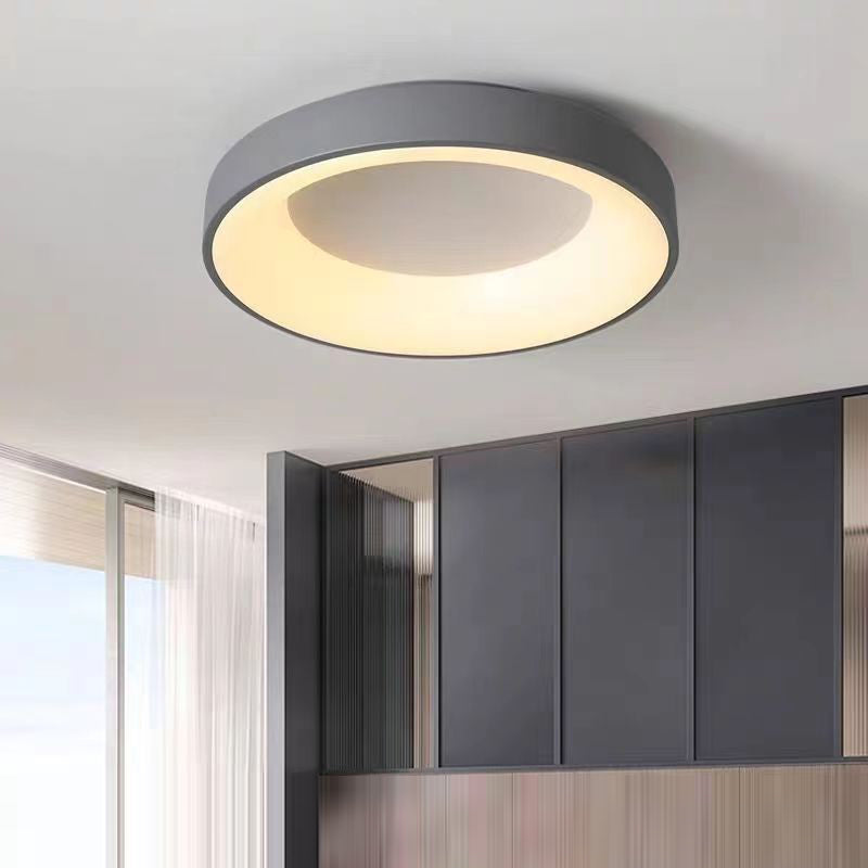 Contemporary Nordic Round Dome Iron Acrylic LED Flush Mount Ceiling Light For Bedroom