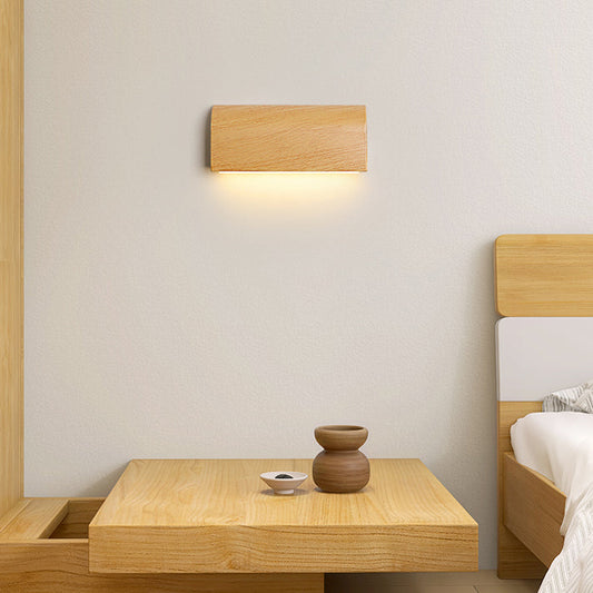 مصباح حائط LED من الألومنيوم على شكل شبه منحرف مستطيل الشكل بتصميم عصري بسيط لغرفة النوم 
