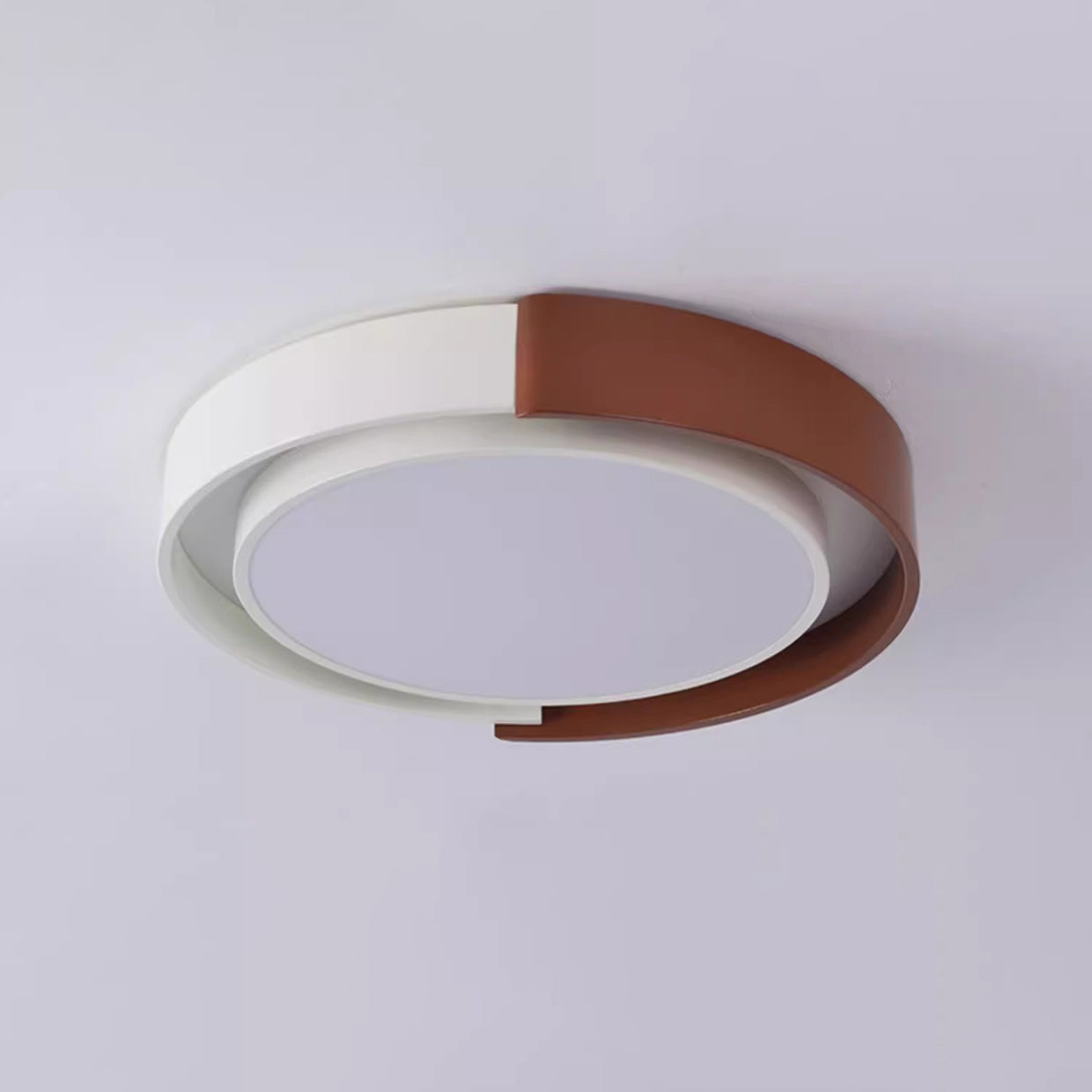 Contemporary Nordic Round Dome PE Hardware LED Flush Mount Ceiling Light For Bedroom