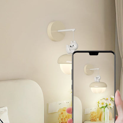 Contemporary Nordic Pinecone Shape Round PE Iron LED Wall Sconce Lamp For Bedroom