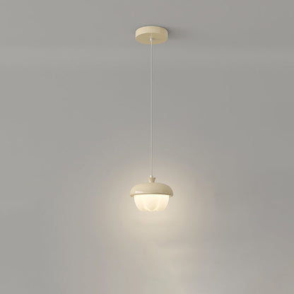 Contemporary Scandinavian Pinecone Shape Round PE Iron LED Pendant Light For Bedroom